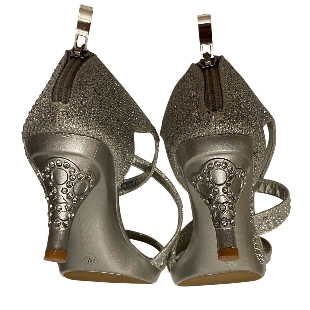 Silver‎ Slipper Girls Heels